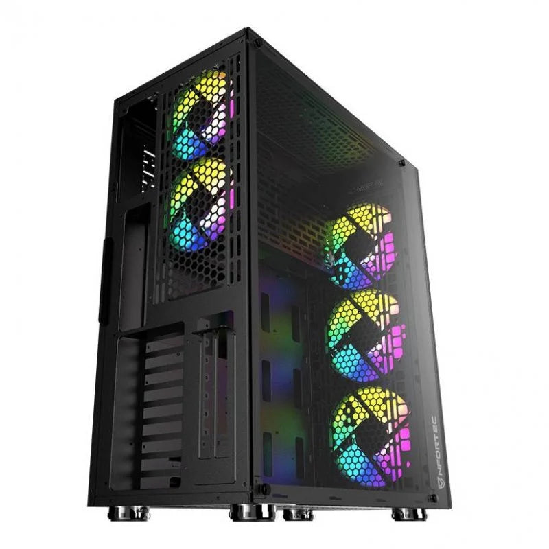 Nfortec Aqueronte Vidro Temperado USB 3.0 ARGB Black