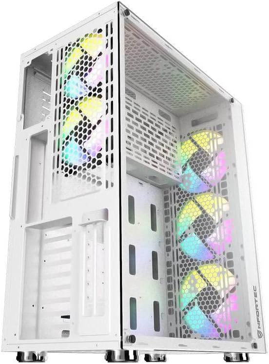 Nfortec Aqueronte Vidro Temperado USB 3.0 ARGB Branco