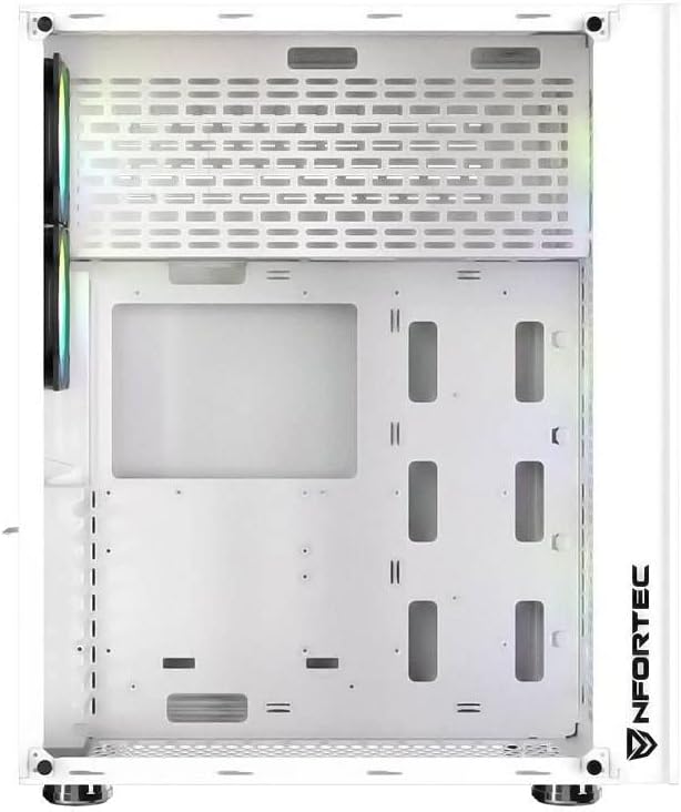 Nfortec Aqueronte Vidro Temperado USB 3.0 ARGB Branco