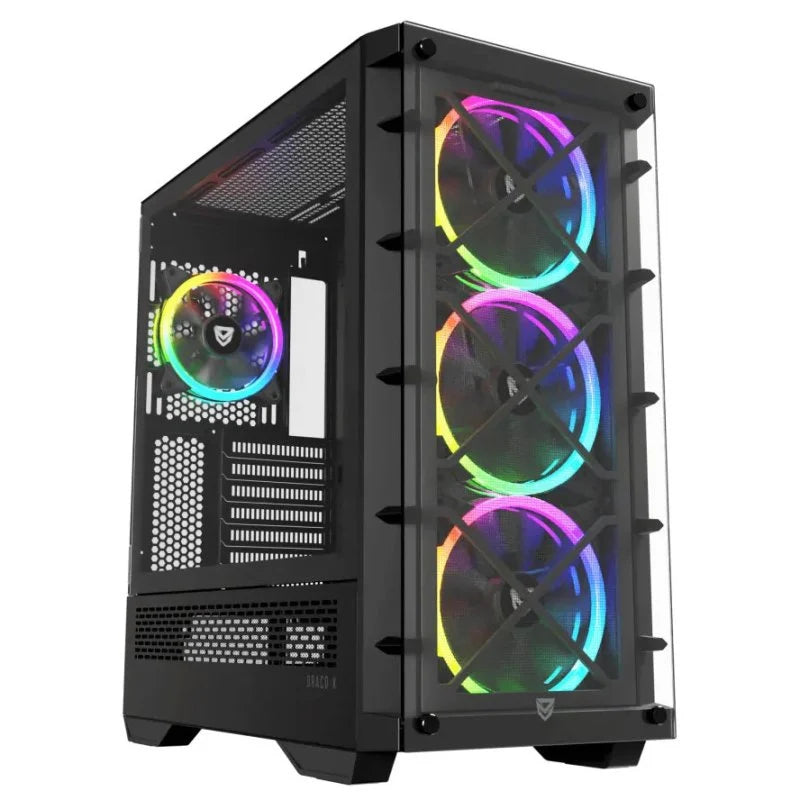Nfortec DRACO X Black Vidro Temperado USB 3.2 Preta