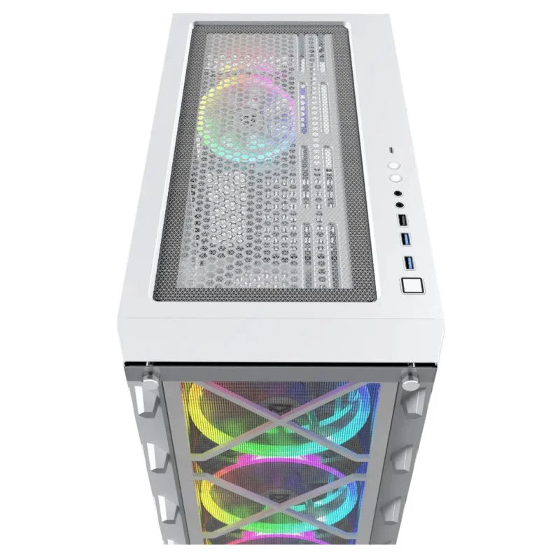 Nfortec DRACO X White Vidro Temperado USB 3.2 Branca