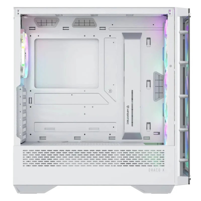 Nfortec DRACO X White Vidro Temperado USB 3.2 Branca