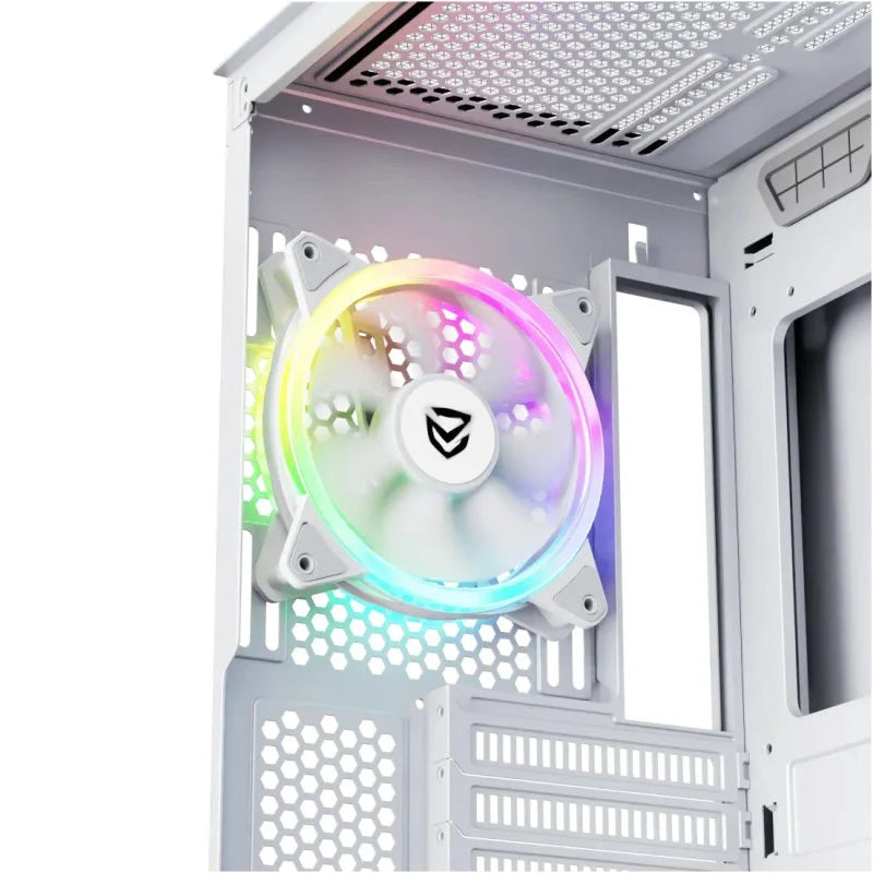 Nfortec DRACO X White Vidro Temperado USB 3.2 Branca