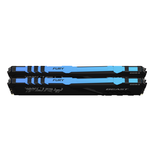 Memória RAM Kingston 16GB Fury Beast RGB 2x8GB DDR4 3200MHz CL16
