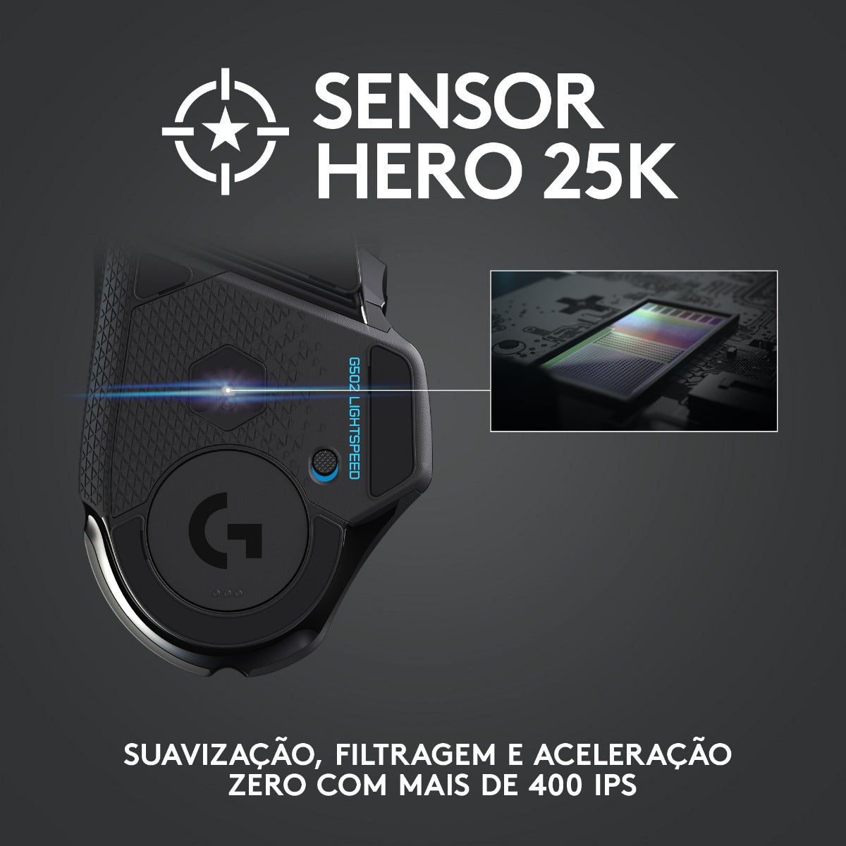 Rato Óptico Logitech G502 Lightspeed Wireless 25600DPI
