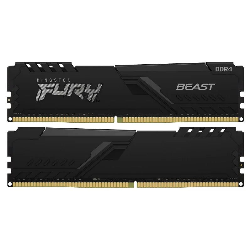 Kingston Kit 32GB (2 x 16GB) DDR4 3200MHz FURY Beast Preto 1R CL16