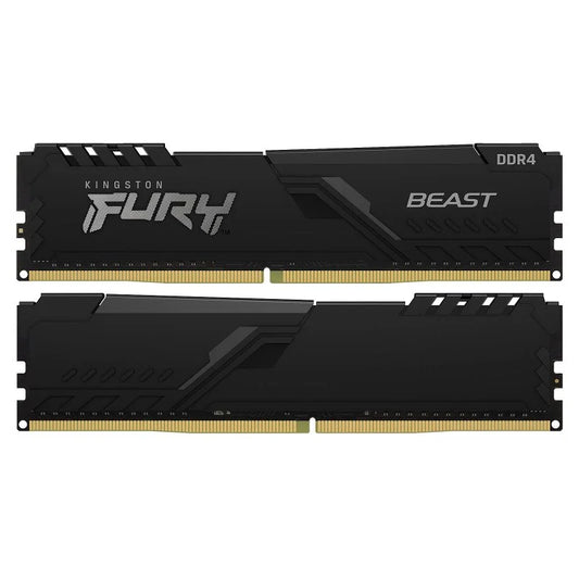 Kingston Kit 32GB (2 x 16GB) DDR4 3200MHz FURY Beast Preto 1R CL16