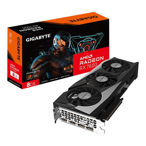 Gigabyte 8GB Radeon RX7600 Gaming OC-8G 2xDP/2xHDMI