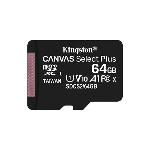 KINGSTON 64GB CANVAS SELECT PLUS MICROSD SEM ADAPTADOR