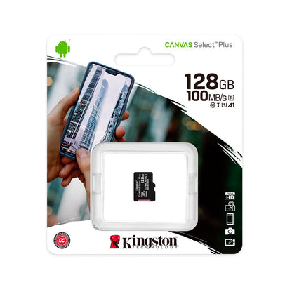 KINGSTON 128GB CANVAS SELECT PLUS MICROSD SEM ADAPTADOR