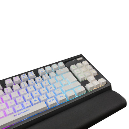 Mars Gaming MKAXWPT TKL  H-Mechanical RGB Gel Palmrest  Branco PT