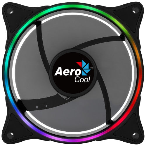 AEROCOOL ECLIPSE ARGB FAN,  12CM, 3,4&6-PIN, LED DUAL