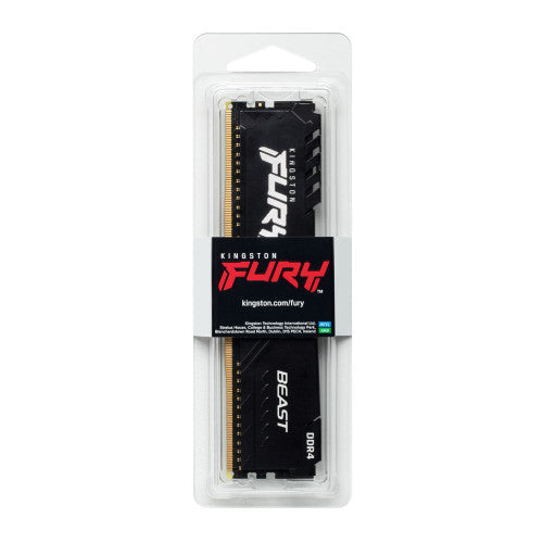 Memória RAM Kingston 8GB Fury  Beast DDR4 3200MHz CL16 Preto