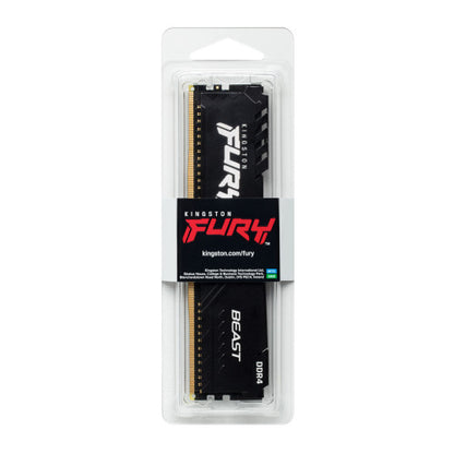 Memória RAM Kingston 8GB Fury  Beast DDR4 3200MHz CL16 Preto