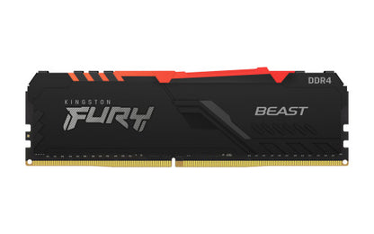 Memória RAM Kingston 16GB Fury  Beast RGB 2x8GB DDR4 3200MHz  CL16