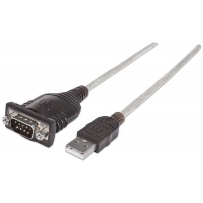 ADAPT USB-A 2.0 (M) TO SERIE DB9/FTDI FT232RL (M) MANHATTAN