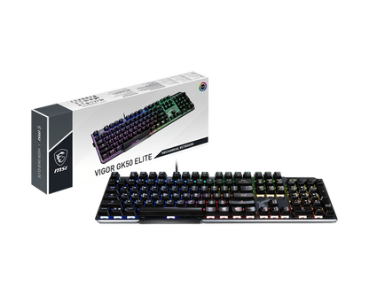 MSI Teclado Mecânico Vigor GK50 Elite Gaming RGB PT Kailh Blue