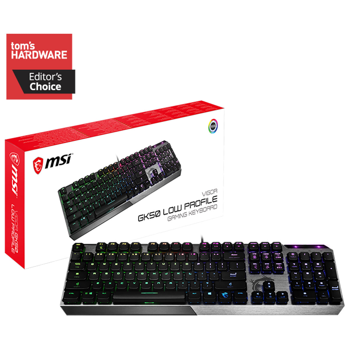 Teclado Mecânico MSI Vigor GK50 RGB PT Kailh Low Profile