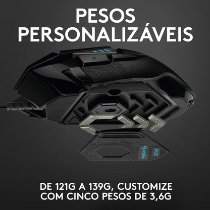 Rato Óptico Logitech G502 HERO 25600DPI Gaming Preto