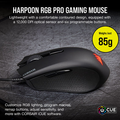 Bundle Gaming Teclado Corsair K55 RGB Pro Gaming Rubber Dome PT + Rato Óptico Corsair Harpoon RGB Pro 12000DPI Preto