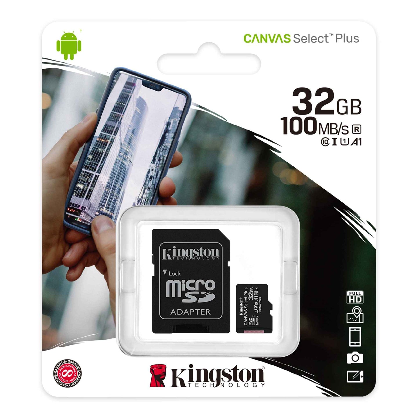 MOD MICRO SD 32GB CL10 100R C/ADAPT KINGSTON